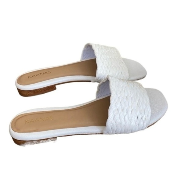 Kaanas Key Largo Raffia Braided Sandal Slip On Slide Size 10 - Picture 5 of 8